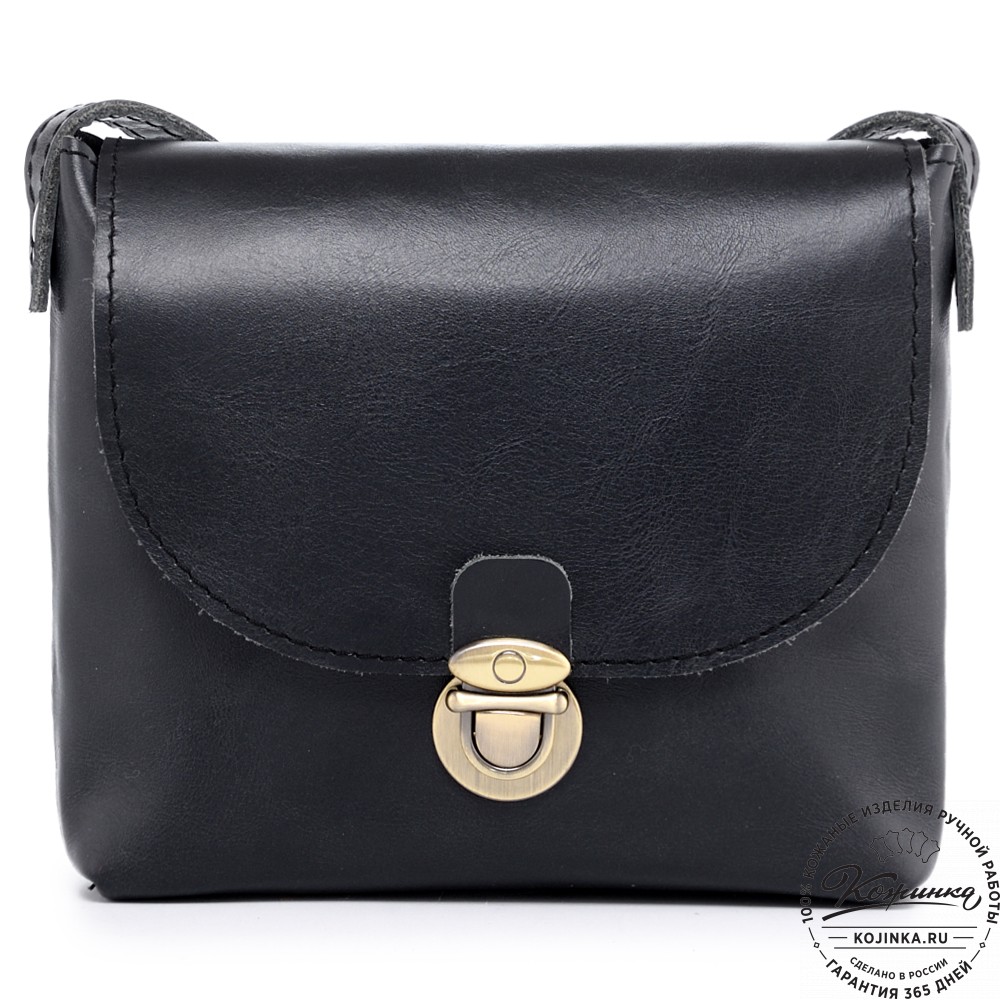  Кожаная сумка "Калифорния Нью" (чёрная)